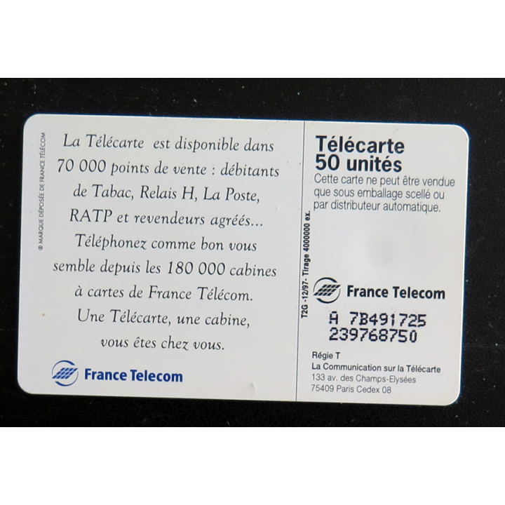 Carte téléphonique télécarte 50 Une cabine vous êtes chez vous