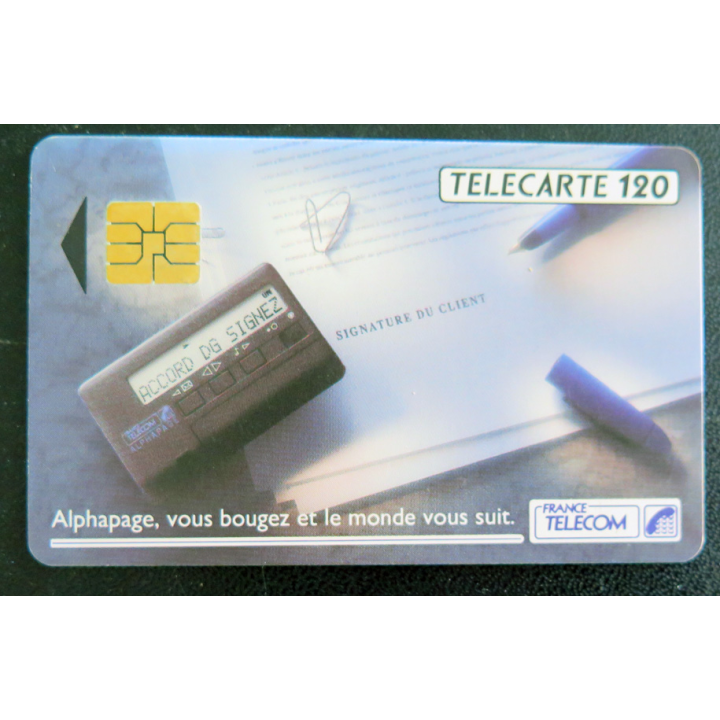 Carte téléphonique télécarte 120 Alphapage