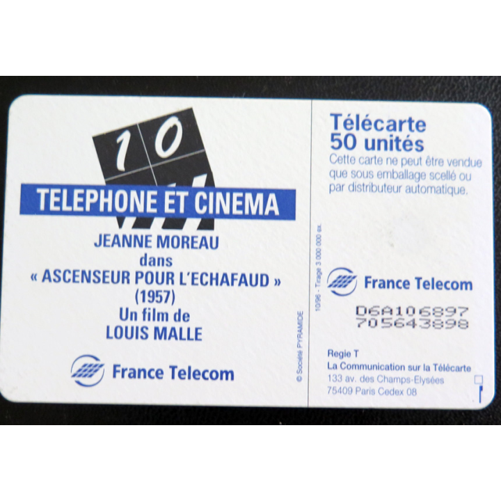 Carte téléphonique télécarte 50 Jeanne Moreau