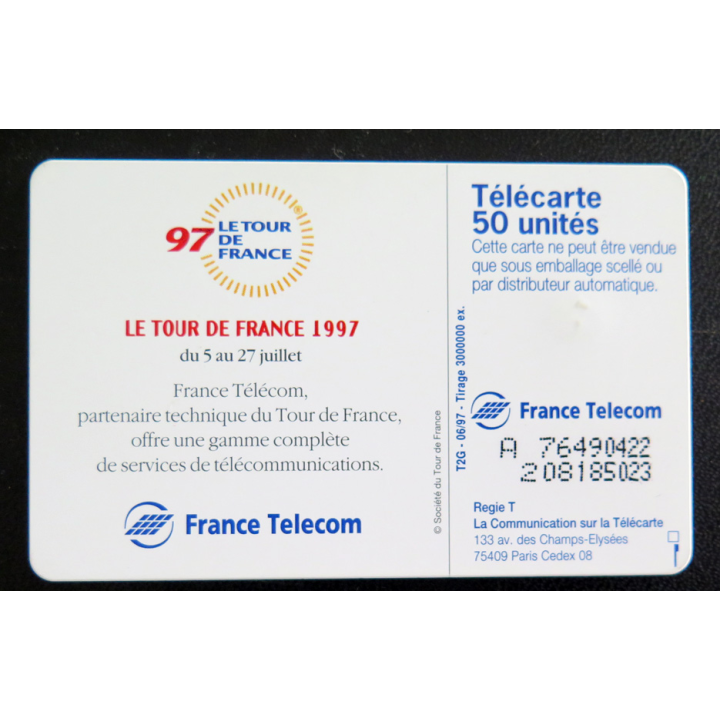 Carte téléphonique télécarte 50 Tour de France 97