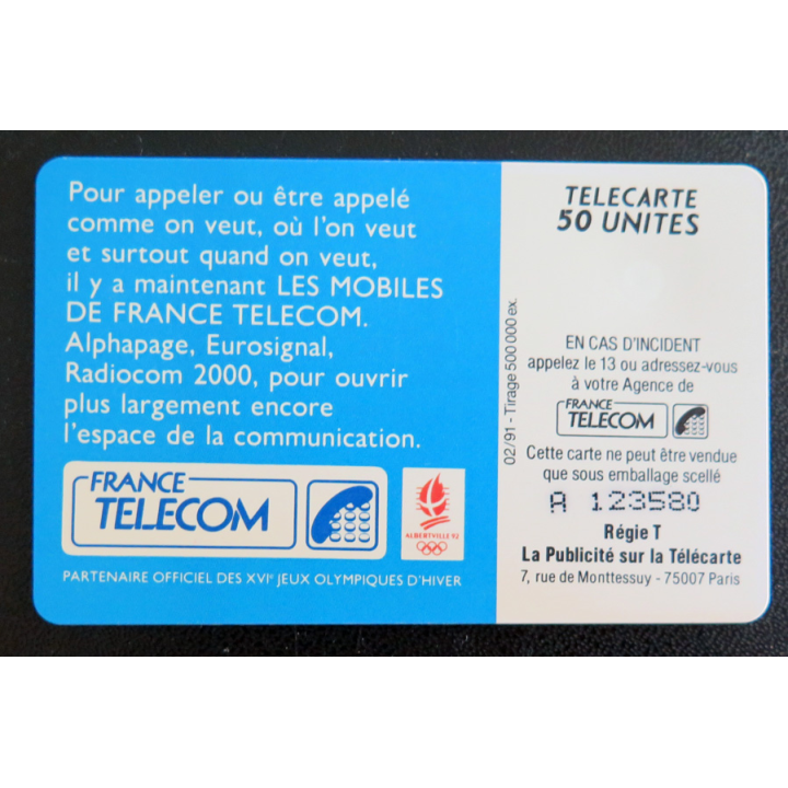 Carte téléphonique télécarte 50 Les Mobiles de France Télécom