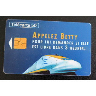 Carte téléphonique télécarte 50 Eurostar Appelez Betty