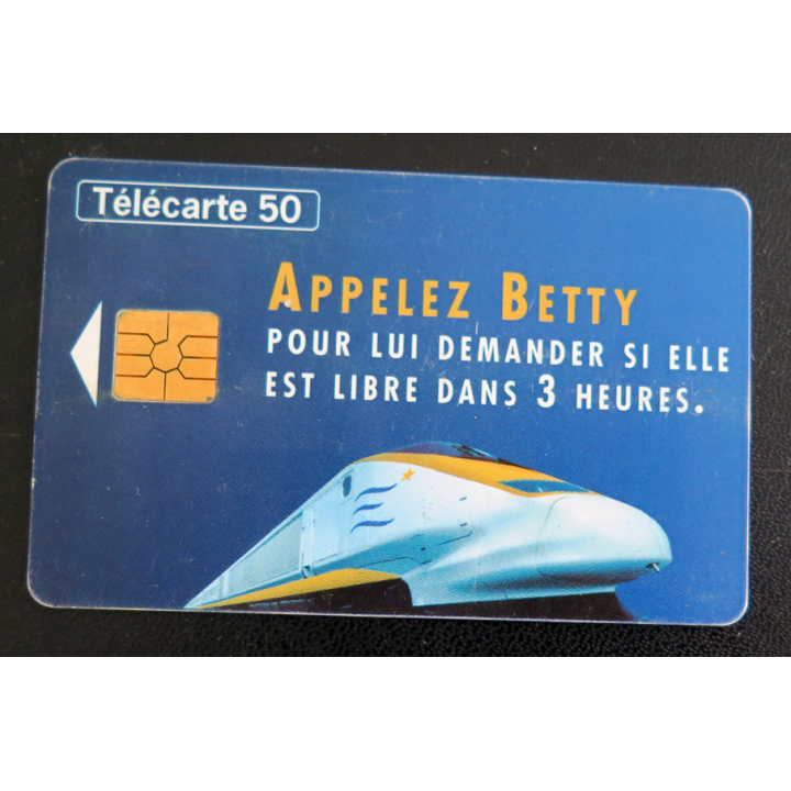 Carte téléphonique télécarte 50 Eurostar Appelez Betty