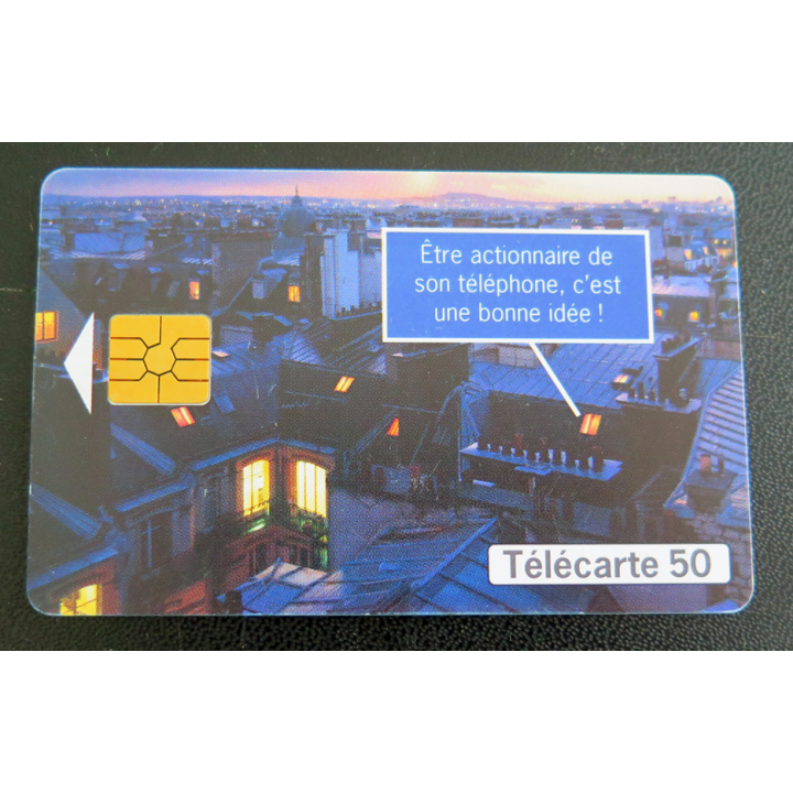 Carte téléphonique télécarte 50 Quand France Télécom ouvre son capital