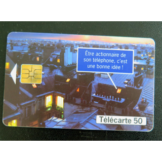 Carte téléphonique télécarte 50 Quand France Télécom ouvre son capital