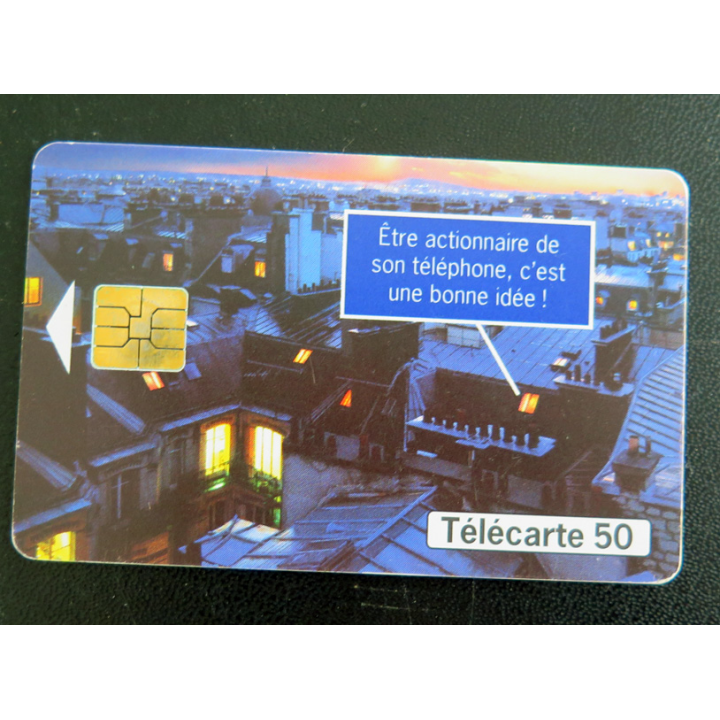 Carte téléphonique télécarte 50 Quand France Télécom ouvre son capital