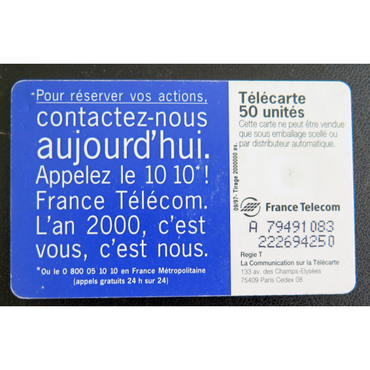 Carte téléphonique télécarte 50 Quand France Télécom ouvre son capital