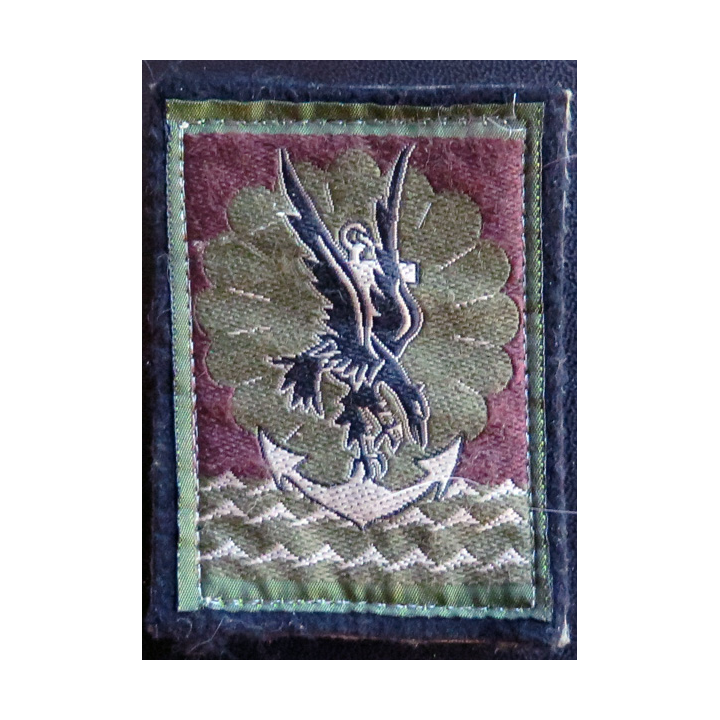 11° DP : insigne tissu basse visibilité de la 11° division parachutiste sur fond noir velours (17° RGP) sur velcro