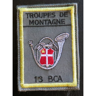 13° BCA : insigne tissu de la 3° compagnie du 13° bataillon de chasseurs alpins 6,5 x 9 cm