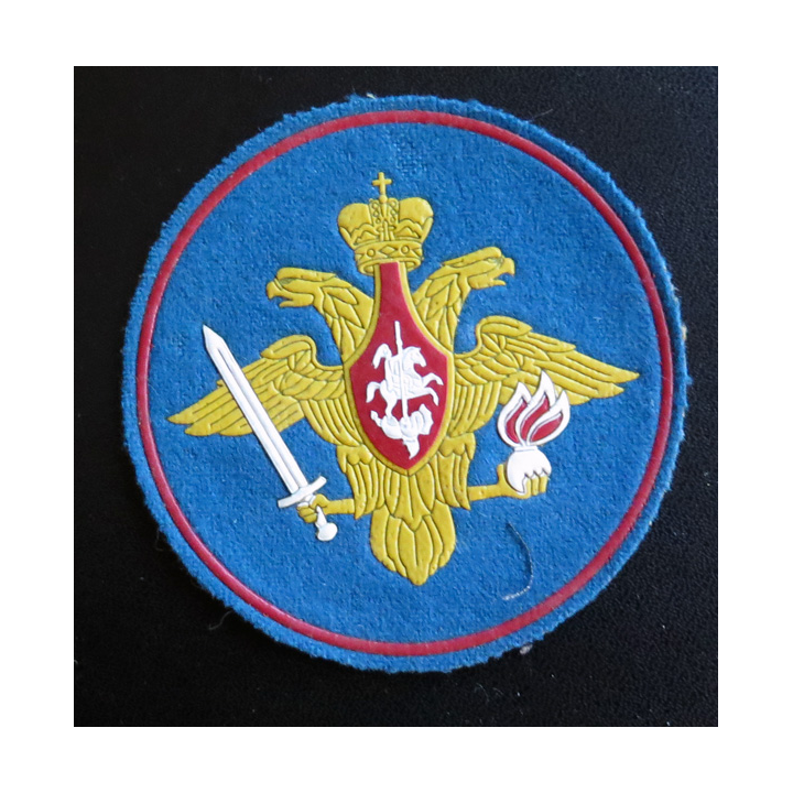 RUSSIE : insigne tissu des troupes aéroportées russes grenade ailée 8 cm 1997