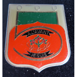 3° RH : insigne métallique du 5° escadron du 3° régiment de hussards fabricant Mayer