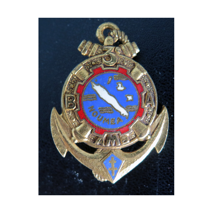 3°BAAMA : 3° batterie autonome d'artillerie de Marine Nouméa Drago G.1802 en émail