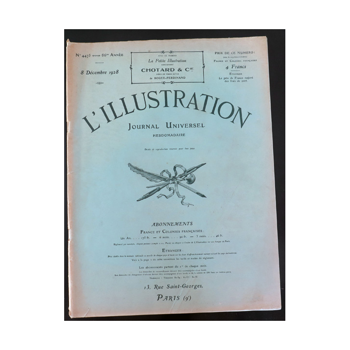 L'illustration n° 4475 86° Année 8 décembre 1928 Souvenirs du Maréchal Pétain sur la bataille de Verdun