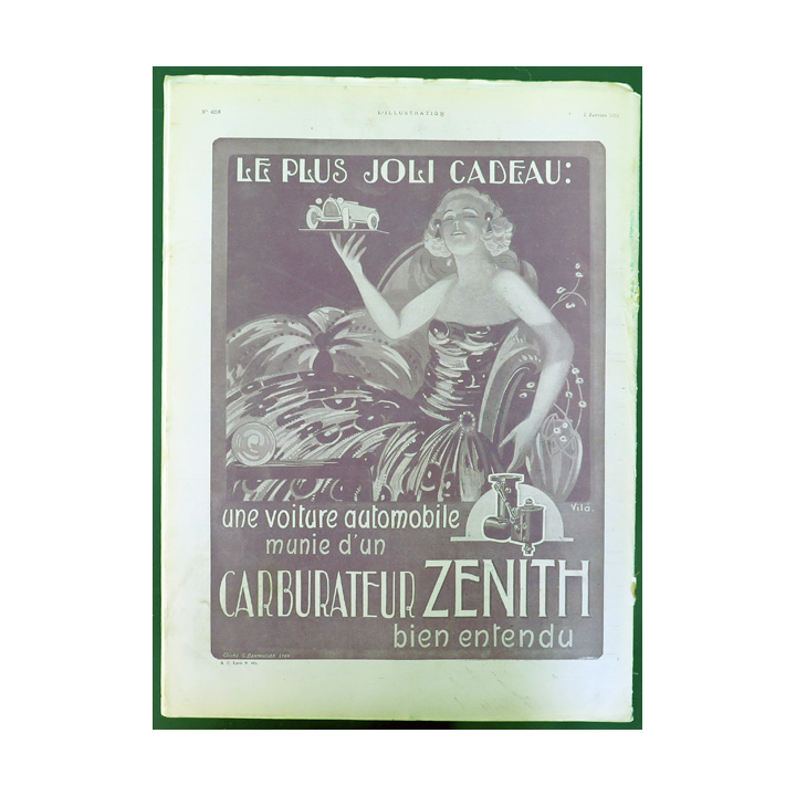 L'illustration n° 4218 82° Année 5 janvier 1924 La Perte de Dixmude et plein d'autres articles