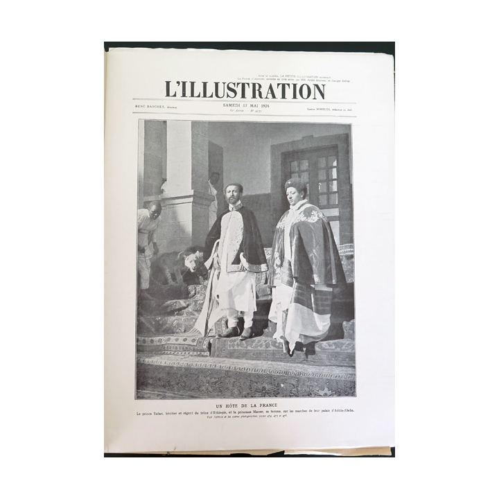 L'illustration n° 4237 82° Année 17 Mai 1924 Le Prince héritier d'Ethiopie en France et plein d'autres articles