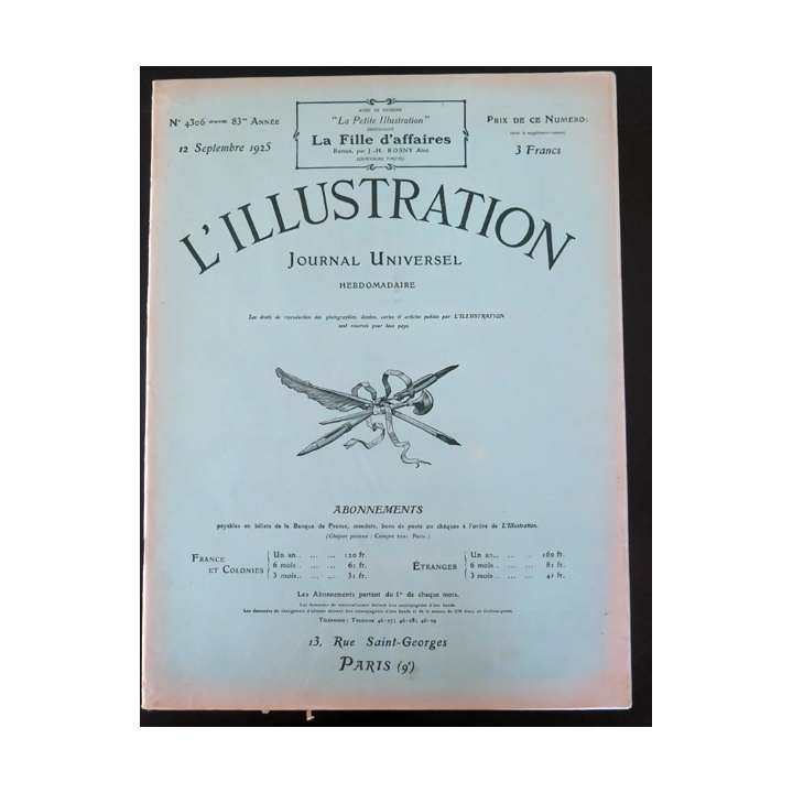 L'illustration n° 4306 83° Année 12 Septembre 1925 Nos opérations au Maroc et plein d'autres articles