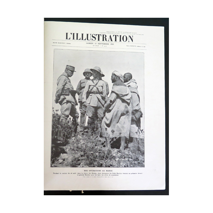 L'illustration n° 4306 83° Année 12 Septembre 1925 Nos opérations au Maroc et plein d'autres articles