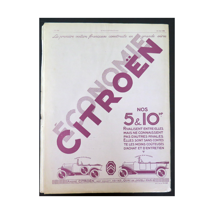 L'illustration n° 4242 82° Année 21 Juin 1924 Gaston Doumergue et plein d'autres articles