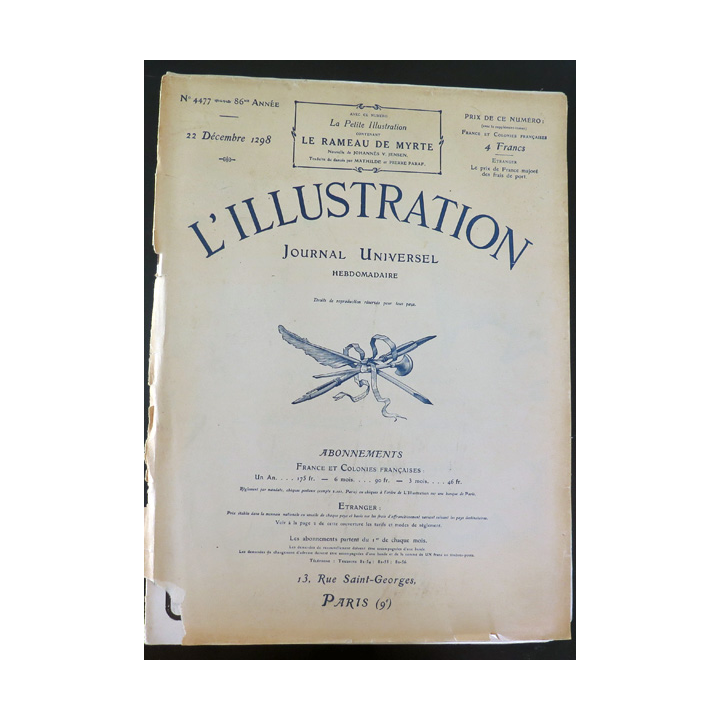 L'illustration n° 4477 86° Année 12 Décembre 1298 (lire 1928) Les Grandes heures et plein d'autres articles