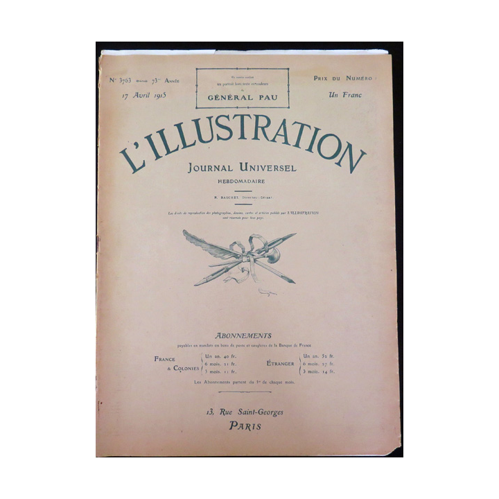 L'illustration n° 3763 73° Année 17 Août 1915 Les Grandes Heures et plein d'autres articles