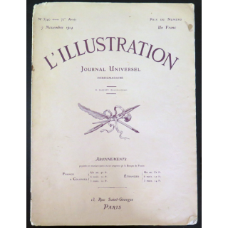 L'illustration n° 3740 72° Année 7 Novembre 1914 Les Grandes heures et plein d'autres articles