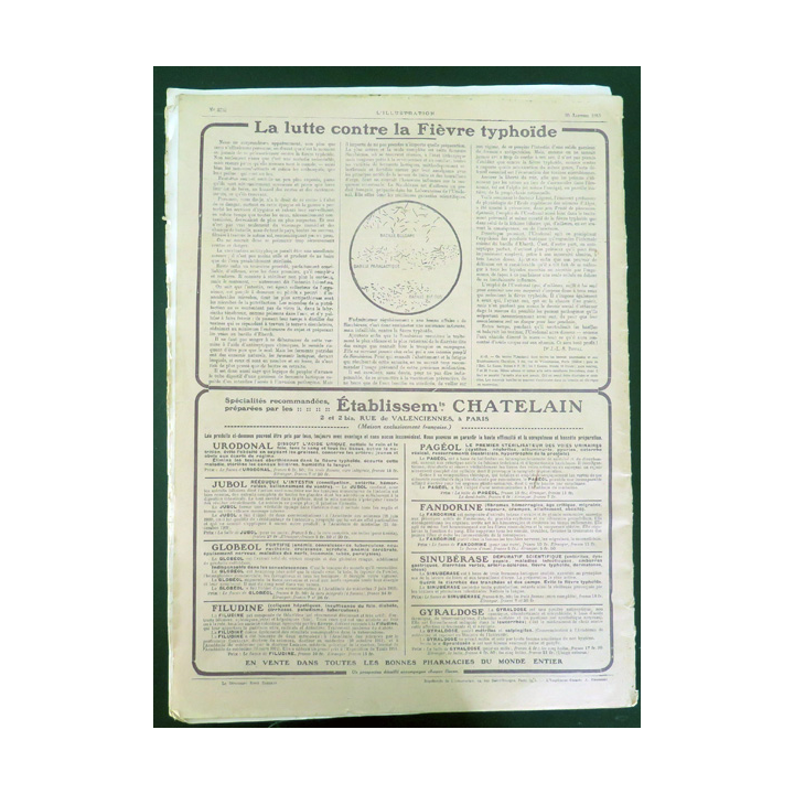 L'illustration n° 3752 73° Année 30 Janvier 1915 Le Front de l'Aisne et plein d'autres articles