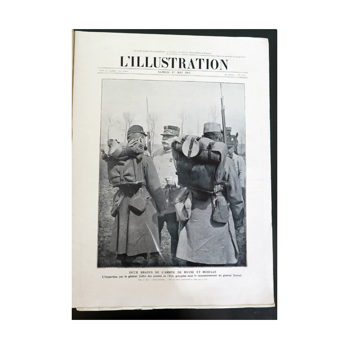 L'illustration n° 3765 73° Année 1° Mai 1915 Les Grandes heures et plein d'autres articles