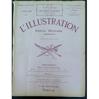 L'illustration n° 4440 86° Année 7 Avril 1928 Renflouement du sous-marin S4 US et plein d'autres articles