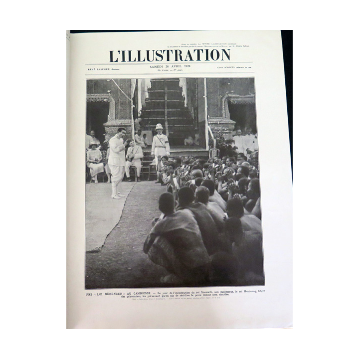 L'illustration n° 4443 86° Année 28 Avril 1928 Lune Loi Bérenger au Cambodge et plein d'autres articles