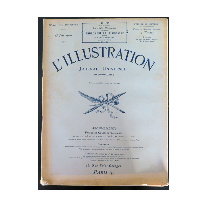 L'illustration n° 4451 86° Année 23 Juin 1928 Tournoi de beauté de Gavelston (texas) et plein d'autres articles