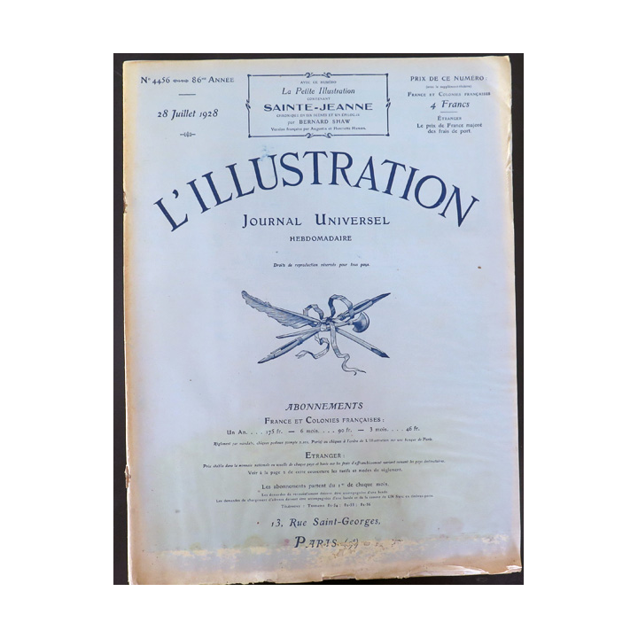 L'illustration n° 4456 86° Année 28 Juillet 1928 La Tragédie polaire et plein d'autres articles