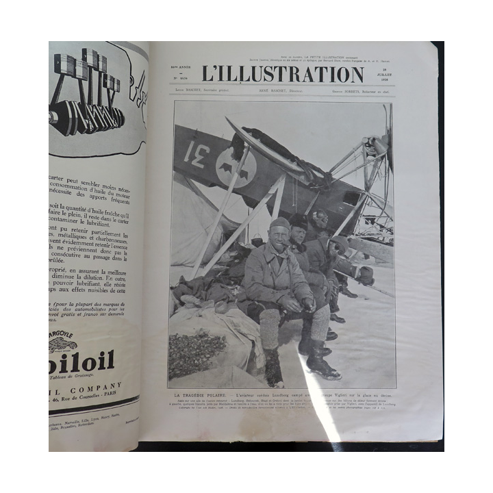 L'illustration n° 4456 86° Année 28 Juillet 1928 La Tragédie polaire et plein d'autres articles