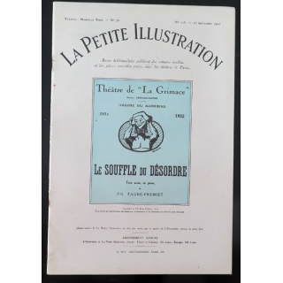 La Petite illustration n° 115 du 23 Septembre 1922 Théâtre nouvelle série n° 76 Le souffle du désordre