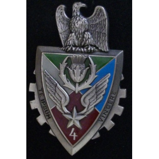 4° RHCM : insigne du 4° régiment d'hélicoptères de commandement et de manuvre de fabrication Delsart G. 3311