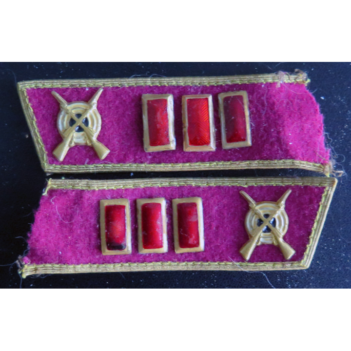 RUSSIE : paire d'épaulette de sous-colonel d'infanterie de l'Armée rouge