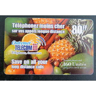 Carte téléphonique Télécarte Outre-Mer Telecom 80 FF