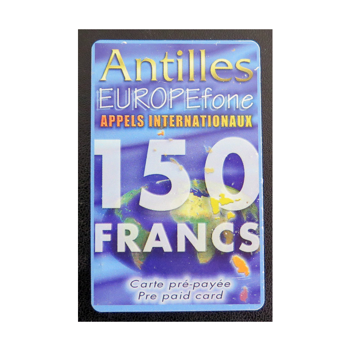 Carte téléphonique Télécarte Antilles Europefone 150 Francs