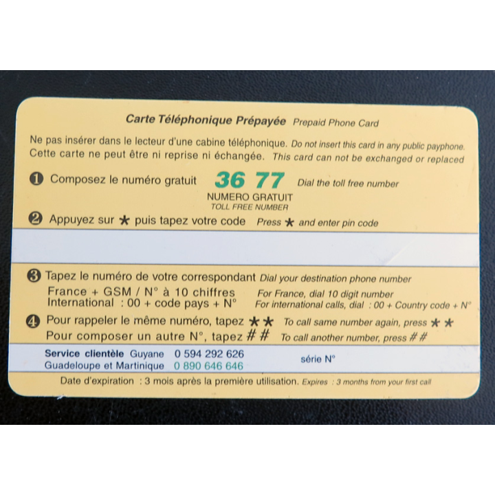 Carte téléphonique Télécarte Antilles Europefone 100 Francs