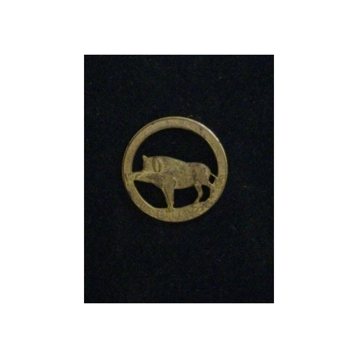 91° RI : 91° RÉGIMENT D'INFANTERIE RONDACHE LAITON DORÉ 22 mm