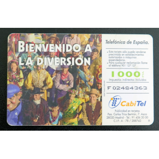 Carte téléphonique Télécarte espagnole cabitel Telefonica 100 Pts