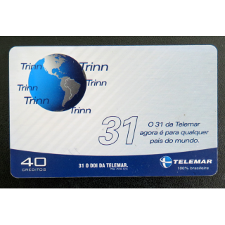 Carte téléphonique Télécarte Brésilienne Telemar 40 crédits