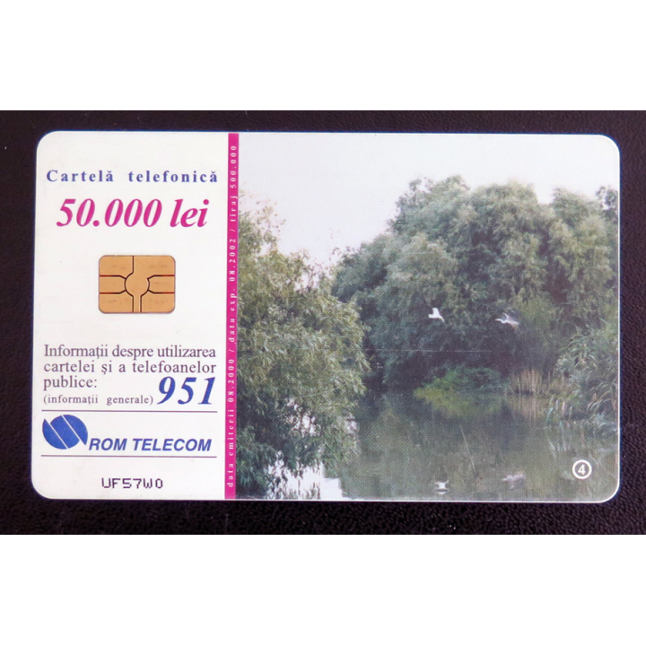 Carte téléphonique Télécarte Roumaine Rom Telecom 50 000 Lei