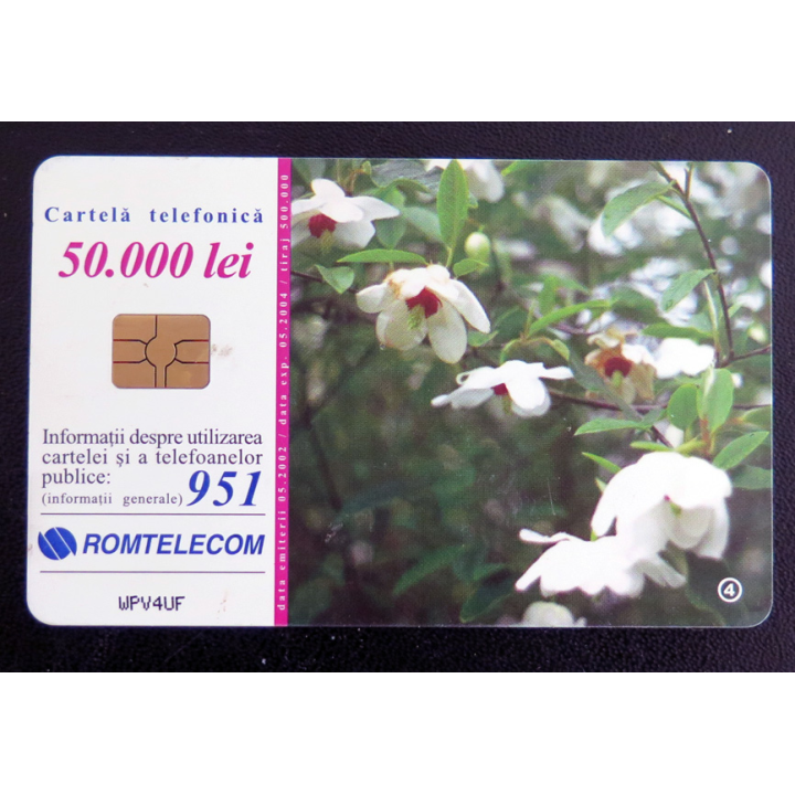 Carte téléphonique Télécarte Roumaine Rom Telecom 80 000 Lei