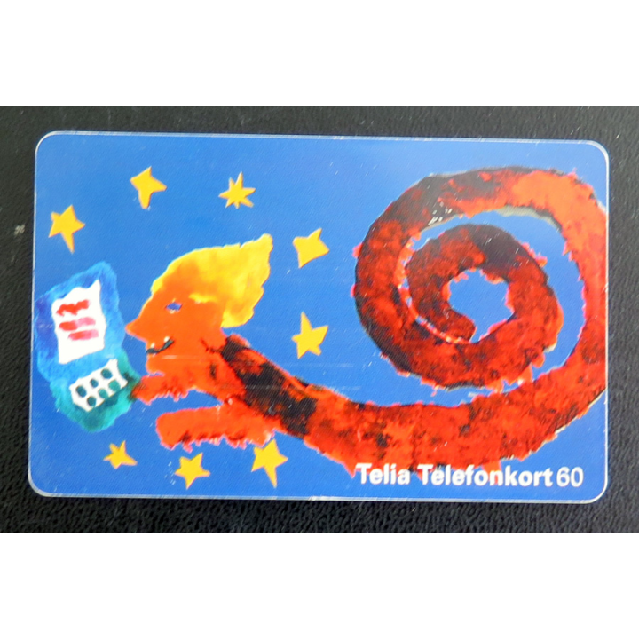 Carte téléphonique Télécarte Danoise Telia Telefonkort 60 unités