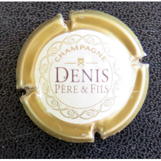 Capsule Muselet de bouteille de champagne DENIS Père & Fils n° 2 contour Or foncé