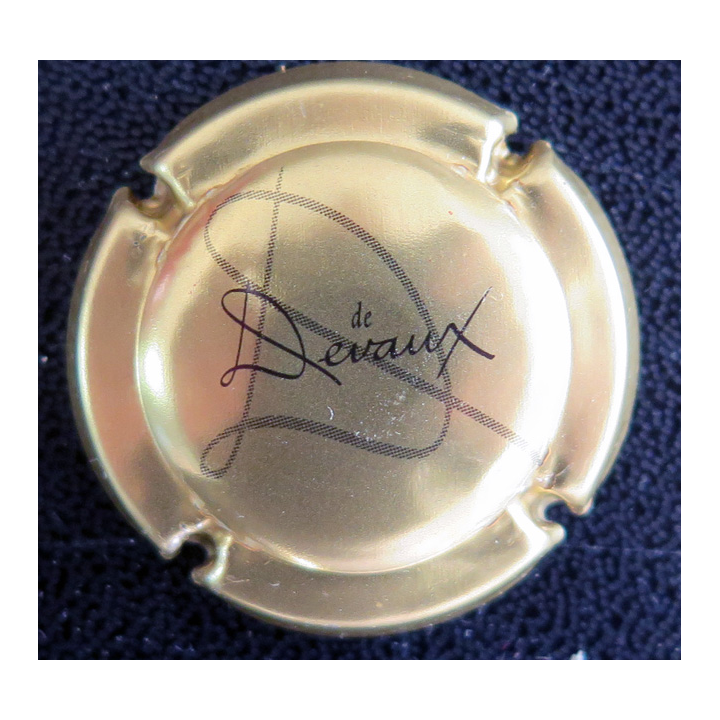 Capsule Muselet de bouteille de champagne DEVAUX n° 12 Or et noir