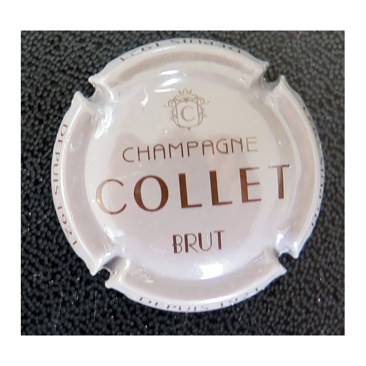 Capsule Muselet de bouteille de champagne COLLET n° 5j gris et marron brut
