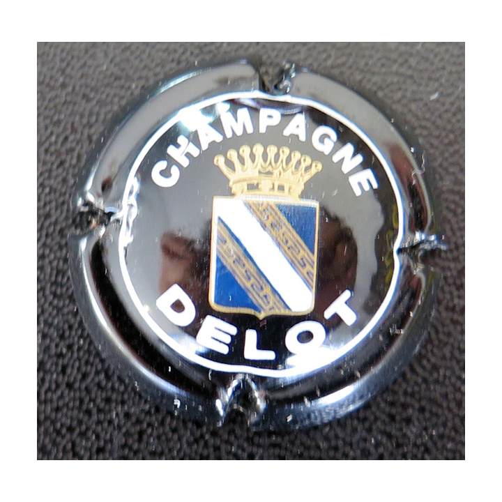 Capsule Muselet de bouteille de champagne DELOT Maurice n° 2 Noir