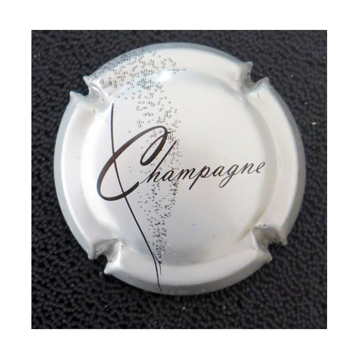 Capsule Muselet champagne générique n° 757 argent et noir