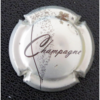 Capsule Muselet de bouteille de champagne générique n° 757e argent et noir lettres épaisses
